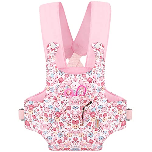 GAGAKU Puppentrage Puppen Bauchtrage Puppenzubehör Babytrage für Kinder Schultergurte Kreuzen Vorne und Hinten 100% Baumwolle - Rosa - Blume GAGAKU Puppentrage Puppen Bauchtrage Puppenzubehör Babytrage für Kinder Schultergurte Kreuzen Vorne und Hinten 100% Baumwolle - Rosa - Blume von GAGAKU