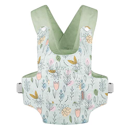 GAGAKU Puppentrage Puppenzubehör Babypuppentrage Kuscheltierträger mit verstellbaren Trägern für Kinder - Grün (Sonnenblume) von GAGAKU