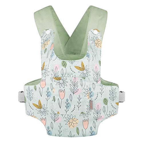 GAGAKU Puppentrage Puppenzubehör Babypuppentrage Kuscheltierträger mit verstellbaren Trägern für Kinder - Grün (Sonnenblume) von GAGAKU