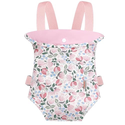 GGAGAKU Puppenrtage Kinder ab 3 Babytrage für Puppen Spielzeug Trage Zubehör Puppentrage 43 cm Puppenzubehör - Rosa - Albizia Flower GGAGAKU Puppenrtage Kinder ab 3 Babytrage für Puppen Spielzeug Trage Zubehör Puppentrage 43 cm Puppenzubehör - Rosa - Albizia Flower von GAGAKU