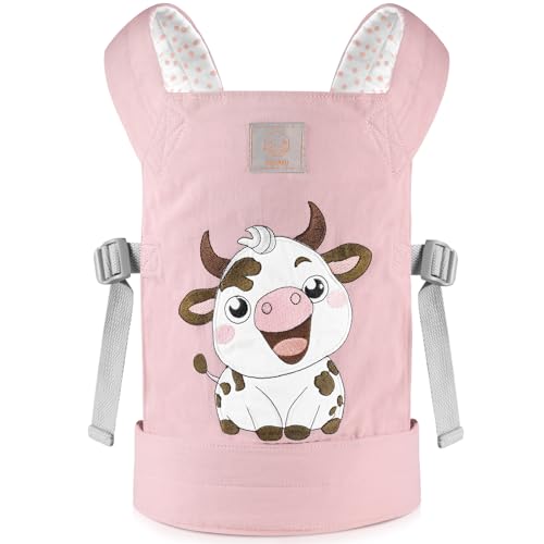 GAGAKU Puppentragetasche Reborn Baby Zubehör Puppentrage Puppen Kinder 100% Baumwolle Puppen ab 3 Jahre Kinder - Rose Kuh GAGAKU Puppentragetasche Reborn Baby Zubehör Puppentrage Puppen Kinder 100% Baumwolle Puppen ab 3 Jahre Kinder - Rose Kuh von GAGAKU