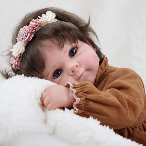 GAGAKU Reborn Mädchen Baby Puppe - 45cm - Orangene Kleidung GAGAKU Reborn Mädchen Baby Puppe - 45cm - Orangene Kleidung von GAGAKU