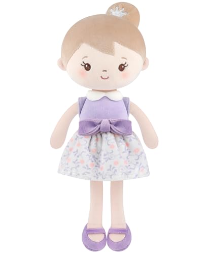 GAGAKU Weiche Plüsch-Babypuppe für Mädchen (12 Zoll) – Mein erstes Babypuppengeschenk für 1-jährige Mädchen, Kleinkinder und Säuglinge, maschinenwaschbares Stoffpuppenspielzeug von GAGAKU