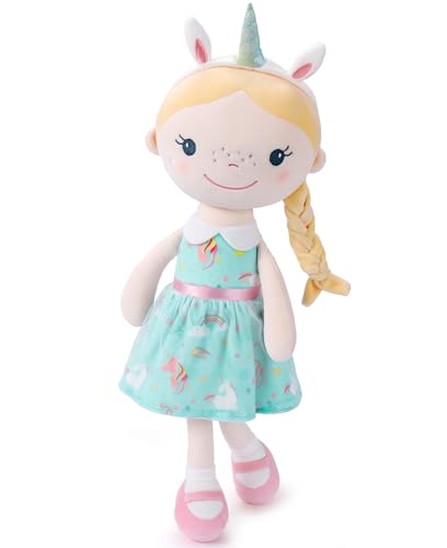 GAGAKU Weiche Stoffpuppe 40cm Schutzengel Puppen, Taufgeschenk für Baby Mädchen Kuscheltier Glücksbringer für Kinder im Alter von 3-5 Jahren - Einhornmädchen GAGAKU Weiche Stoffpuppe 40cm Schutzengel Puppen, Taufgeschenk für Baby Mädchen Kuscheltier Glücksbringer für Kinder im Alter von 3-5 Jahren - Einhornmädchen von GAGAKU