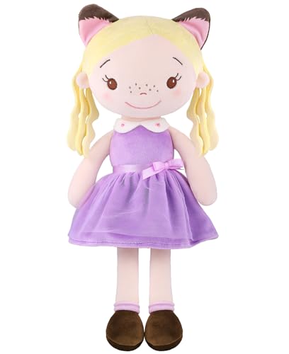 GAGAKU Weiche Stoffpuppe 40cm Schutzengel Puppen, Taufgeschenk für Baby Mädchen Kuscheltier Glücksbringer für Kinder im Alter von 3-5 Jahren - Kätzchenmädchen GAGAKU Weiche Stoffpuppe 40cm Schutzengel Puppen, Taufgeschenk für Baby Mädchen Kuscheltier Glücksbringer für Kinder im Alter von 3-5 Jahren - Kätzchenmädchen von GAGAKU