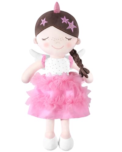 GAGAKU Weiche Stoffpuppe 40cm Schutzengel Puppen, Taufgeschenk für Baby Mädchen mit Flügeln Kuscheltier Glücksbringer für Kinder im Alter von 3-5 Jahren - Sternenengel GAGAKU Weiche Stoffpuppe 40cm Schutzengel Puppen, Taufgeschenk für Baby Mädchen mit Flügeln Kuscheltier Glücksbringer für Kinder im Alter von 3-5 Jahren - Sternenengel von GAGAKU