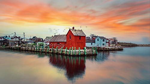 GAGALAM Intellektuelles Spiel Rotes Haus Am Fluss Klassische Puzzle 1000 Teile von GAGALAM