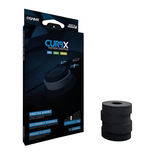 GAIMX CURBX 130 Motion Control – Zielhilfe und Stoßdämpfer für Thumbstick – Aim Verbesserung für Playstation 4 (PS4) und Xbox One, sowie Xbox 360 (Stärke 130) von GAIMX