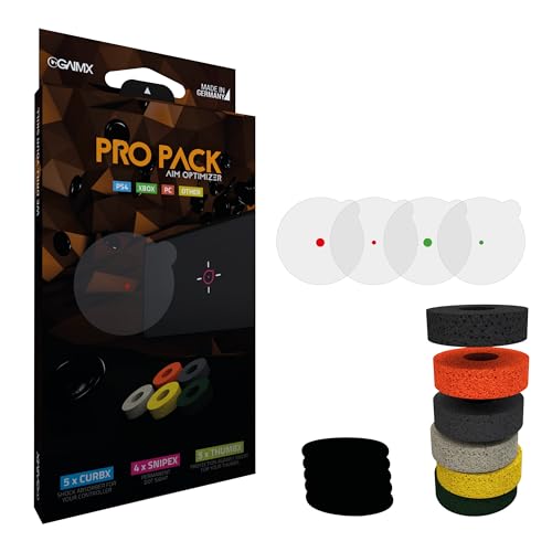 GAIMX PRO Pack mit CURBX SNIPEX THUMBX – Stick Grip Control Aiming Zielhilfe Aim-Optimierung Playstation PS4 PS5 Xbox Zubehör Thumbstick Dämpfung Quickscope von GAIMX