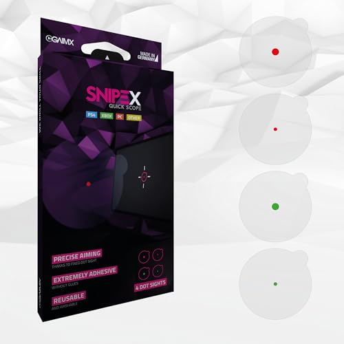 GAIMX SNIPEX Quick Scope - Permanent-Punkt-Visier - Zielhilfe für Shooter – Profi Zubehör für Shooter/Gamer PS5, PS4, Xbox und PC – Premium Shooterhilfe von GAIMX