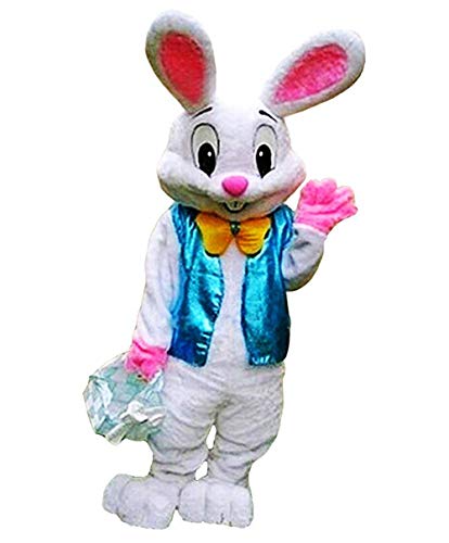 Plüsch Osterhase Kaninchen mit Weste Halloween Maskottchen Kostüm Party Cosplay Kleid von GALAON