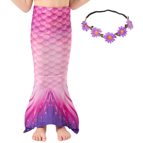 GALLDEALS Mädchen-Badeanzug, Schwanz, Rock, Strand, Bademode, Kinder 3–10 Jahre, lila, pink, 3 Jahre von GALLDEALS