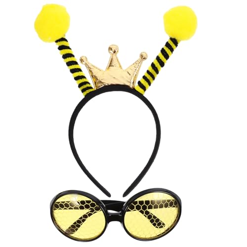 GALPADA 1 Satz Bienen Kostüm Set Bienen Stirnband und Sonnenbrille Lustige Accessoires für Fasching und Karneval Hochwertiges Material für Erwachsene Cosplay Zubehör für Fotoshootings und GALPADA 1 Satz Bienen Kostüm Set Bienen Stirnband und Sonnenbrille Lustige Accessoires für Fasching und Karneval Hochwertiges Material für Erwachsene Cosplay Zubehör für Fotoshootings und von GALPADA