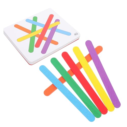 GALPADA 1 Satz Buntes Montessori aus Logikspiel mit Regenbogenstäben für Kognitiven Fähigkeiten und Farbenerkennung Lernspielzeug für Jungen und Mädchen von GALPADA