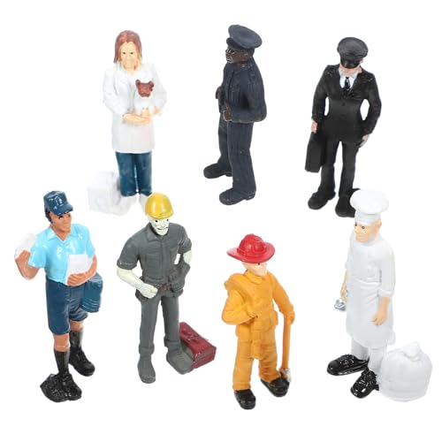 GALPADA 1 Satz Charakter Modell Ornamente Menschen im Maßstab 1:12 winzige Leute Figuren hühner Mini-Charaktermodelle Menschen Figuren PVC von GALPADA