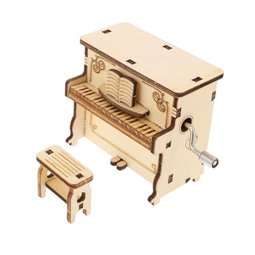 GALPADA 1 Satz DIY Holz Puzzle Klavier Musikbox Kreatives für Bastelprojekt Kreativität und Motorik als zu Geburtstagen oder Feiertagen von GALPADA
