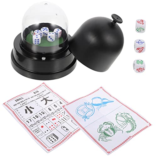 GALPADA 1 Satz Elektrischer Würfelbecher -Set Würfelbehälter professioneller Würfelhalter Tom Erwachsene Würfel mit Becher Container Spiel Würfel Partyspiel elektrische Würfel Abs Schwarz von GALPADA