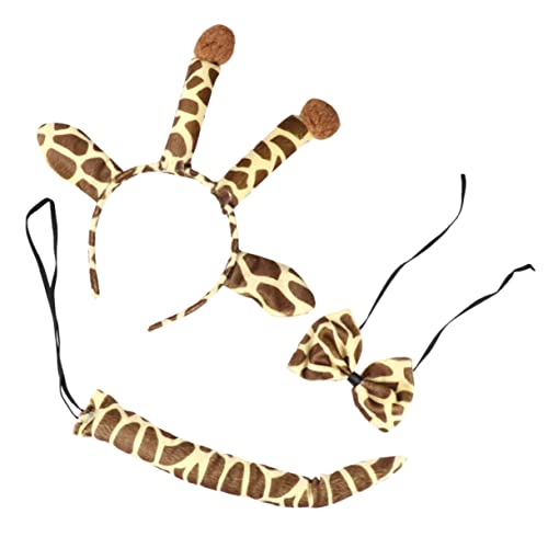 GALPADA 1 Satz Giraffen Kostüm Set für Teiliges Set mit Haarreif und Fliege Strapazierfähige Tierkostüme für Fasching Halloween und Geburtstagsfeiern von GALPADA