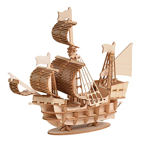 GALPADA 1 Satz Holz Puzzle Segelboot Modell für DIY Handarbeit Puzzle Kreativität und Hand Augen Koordination Sicheres und Glattes Holzdesign GALPADA 1 Satz Holz Puzzle Segelboot Modell für DIY Handarbeit Puzzle Kreativität und Hand Augen Koordination Sicheres und Glattes Holzdesign von GALPADA