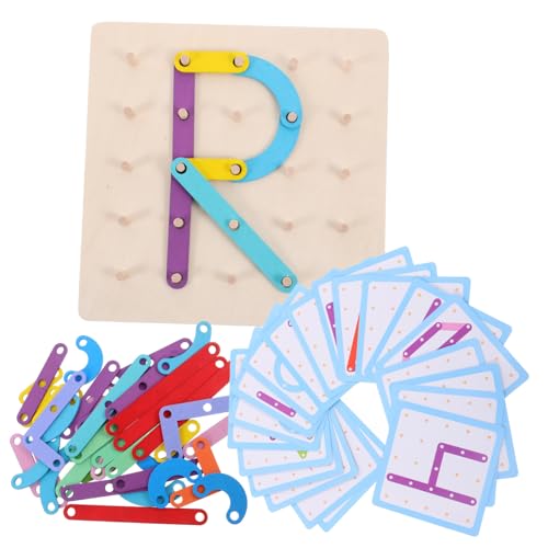 GALPADA 1 Satz Holzpuzzle für Geoboard mit Buchstaben und Zahlen Lernspielzeug Kognitiven Fähigkeiten und Feinmotorik für Eltern Junge Mädchen Interaktion und Kreative Gestaltung GALPADA 1 Satz Holzpuzzle für Geoboard mit Buchstaben und Zahlen Lernspielzeug Kognitiven Fähigkeiten und Feinmotorik für Eltern Junge Mädchen Interaktion und Kreative Gestaltung von GALPADA