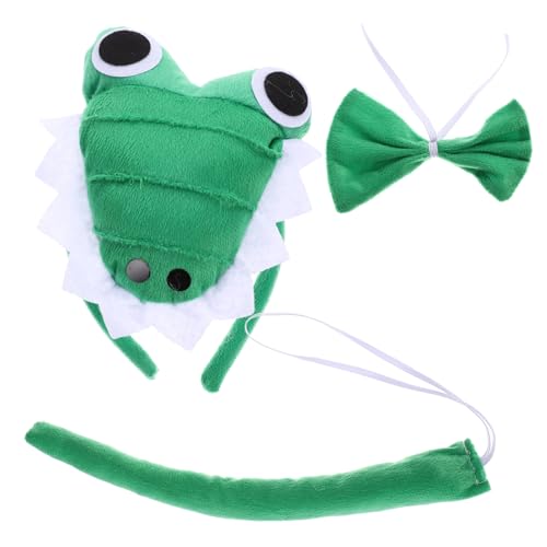 GALPADA 1 Satz Krokodil Kostüm Set mit Haarband Fliege und Lustige Cosplay Accessoires für Themenpartys Karneval und Halloween Robuste und Bequeme Kostüme für Erwachsene GALPADA 1 Satz Krokodil Kostüm Set mit Haarband Fliege und Lustige Cosplay Accessoires für Themenpartys Karneval und Halloween Robuste und Bequeme Kostüme für Erwachsene von GALPADA