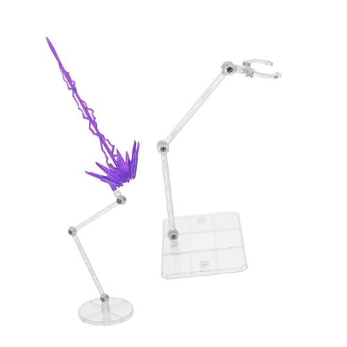 GALPADA 1 Satz Laserenergie-Ornamente Figuren Display Stand Figurenhalterung Figuren Dekoration Modellbau-Dekoration Zu Figur Steht Kaiser Figurenständer Display-Ständer Plastik Violett von GALPADA