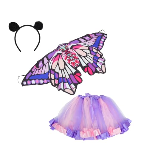 GALPADA 1 Satz Mesh-tutu-rock Paillettenröcke Pailletten-shorts Feen-outfit Für Mädchen Partyrock Paillettenrock Silberner Rock Hauchdünnes Kleid Festivalkleidung Polyester (polyester) von GALPADA