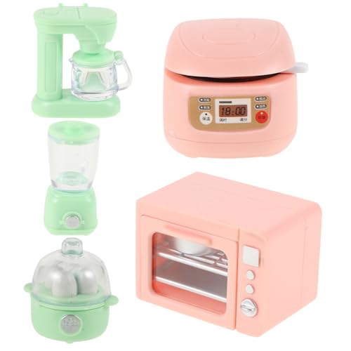 GALPADA 1 Satz Miniatur Küchengeräte für Puppenhäuser Realistischer Backofen Kaffeemaschine Eierkocher und Reiskocher für Kreatives Rollenspiel Perfektes Zubehör für Kleine und Mini von GALPADA