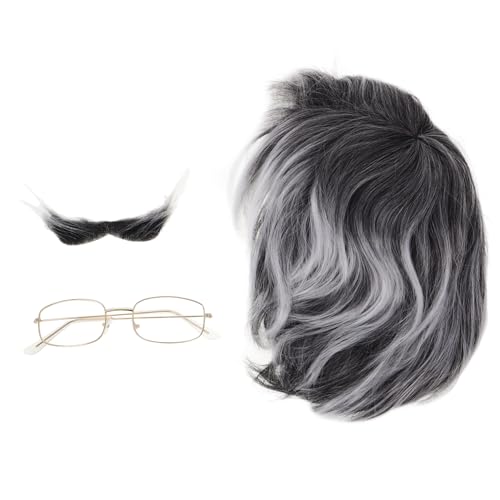 GALPADA 1 Satz Opa Verkleidet Sich Opa Cosplay Set Alter Mann Schauspielzubehör Senioren Cosplay Set Halloween-Accessoires Opa -Kostüm Alter Mann kostüm Kostüme für Männer Cass Weiß GALPADA 1 Satz Opa Verkleidet Sich Opa Cosplay Set Alter Mann Schauspielzubehör Senioren Cosplay Set Halloween-Accessoires Opa -Kostüm Alter Mann kostüm Kostüme für Männer Cass Weiß von GALPADA