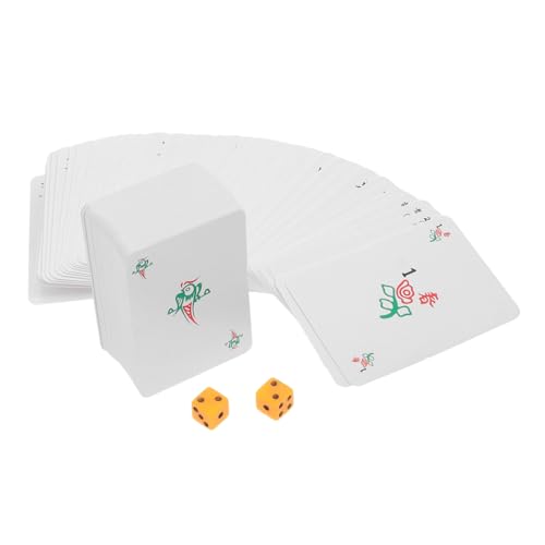GALPADA 1 Satz Reise Mahjong Mini Papier Mahjong Karten mit Würfeln Tragbares und Leichtes Kartenspiel für Unterwegs für Freizeit und Camping GALPADA 1 Satz Reise Mahjong Mini Papier Mahjong Karten mit Würfeln Tragbares und Leichtes Kartenspiel für Unterwegs für Freizeit und Camping von GALPADA