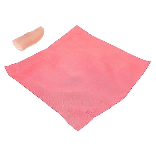 GALPADA 1 Satz Seidenschal Requisiten Gefälschte Finger Streich Daumenspitzen Mini Trick Requisiten Finger Für Erwachsene Rotes Bandana Gefälschte Daumen Requisiten Gefälschte von GALPADA