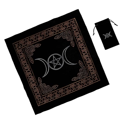 GALPADA 1 Satz Tarot Tischdecke Set Teiliges Altar Tuch mit Aufbewahrungstasche und Kreativen Mustern für Wahrsagerei und Tarotkarten für Tarot Lesesitzungen GALPADA 1 Satz Tarot Tischdecke Set Teiliges Altar Tuch mit Aufbewahrungstasche und Kreativen Mustern für Wahrsagerei und Tarotkarten für Tarot Lesesitzungen von GALPADA