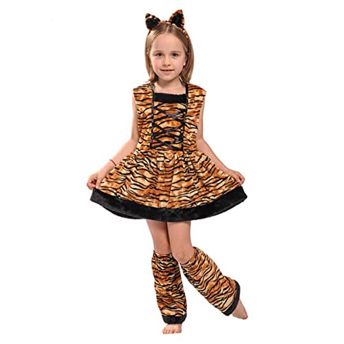GALPADA 1 Satz Tiger-cosplay-kostüm Performance-kleidung Kostüm Für Rollenspiele Cosplay-zubehör Kinderkostüm Mädchenkostüm Brown GALPADA 1 Satz Tiger-cosplay-kostüm Performance-kleidung Kostüm Für Rollenspiele Cosplay-zubehör Kinderkostüm Mädchenkostüm Brown von GALPADA