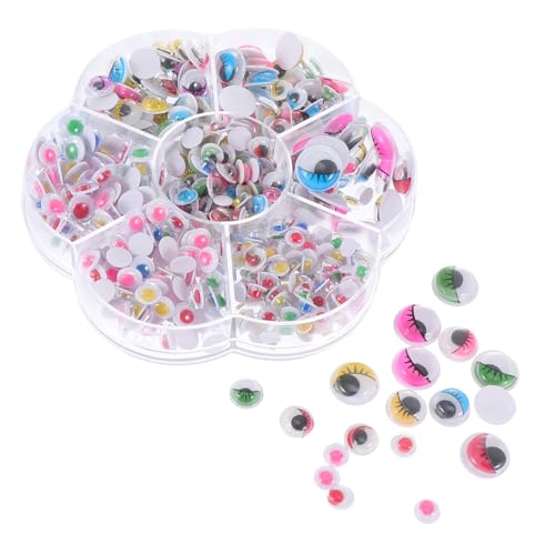 GALPADA 1 Schachtel DIY Bunte Augenaufkleber Selbstklebend Bewegliche Puppenaugen Patches für Basteln und Erwachsene Geeignet für Glatte Oberflächen Kreative Bastelmaterialien von GALPADA