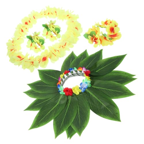 GALPADA 1satz Verstellbare Hawaiianische Blätterrock Mit Buntem Blumenkranz Für Luau-party Kostüm Für Strandaufführungen Und Themenfeiern GALPADA 1satz Verstellbare Hawaiianische Blätterrock Mit Buntem Blumenkranz Für Luau-party Kostüm Für Strandaufführungen Und Themenfeiern von GALPADA