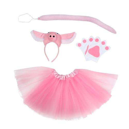 GALPADA 1 Set Mädchen Performance Kostüm Schweinehaare Krawatte Für Halloween GALPADA 1 Set Mädchen Performance Kostüm Schweinehaare Krawatte Für Halloween von GALPADA