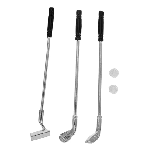GALPADA 1 Set Mini Golfschläger Miniatur Golfbälle Übungsdekoration Wohnaccessoires Mini Puppenhaus Golfzubehör Mini Golf Schmuck Kleinkind Golf Golfspielzeug Golf von GALPADA