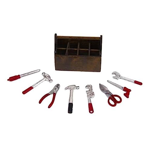 GALPADA 1 Set Mini Werkzeugkasten Miniaturen Puppenhaus Mini Werkzeugsatz Kleine Werkzeuge Kleine Miniatur Dekoration Mini Werkzeugkasten Kleines Mini von GALPADA
