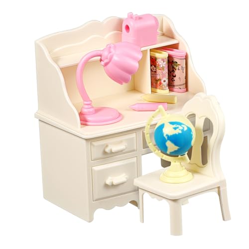 GALPADA 1 Set Miniatur-puppenhausmöbel-zubehör: Mini-Schreibtisch Und -Stuhl Für Das Arbeitszimmer des Puppenhauses – Multifunktional Zum Ausstellen Oder Spielen von GALPADA