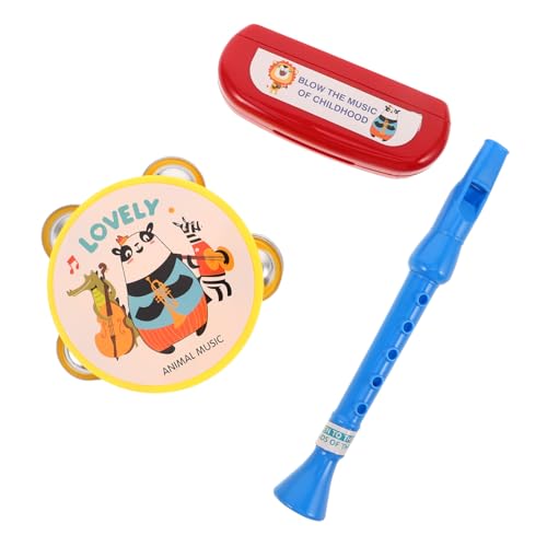 GALPADA 1 Set Musikinstrumente Einschließlich Flöte Mundharmonika Und Tamburin Tragbares Vorschul Musikspielzeug Für Kleinkinder Jungen Und Mädchen GALPADA 1 Set Musikinstrumente Einschließlich Flöte Mundharmonika Und Tamburin Tragbares Vorschul Musikspielzeug Für Kleinkinder Jungen Und Mädchen von GALPADA
