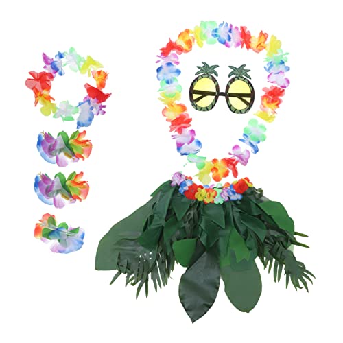 GALPADA Hawaiianisches Verkleidungszubehör 1 Set Hula-rock Blattrock Mit Hawaii-luau-kostümset Für Dekorative Aufführungszwecke GALPADA Hawaiianisches Verkleidungszubehör 1 Set Hula-rock Blattrock Mit Hawaii-luau-kostümset Für Dekorative Aufführungszwecke von GALPADA