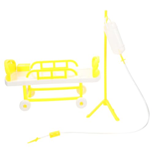 GALPADA 1 Set Spielset Simuliertes Mini Kleinkinder Für Babypuppen Für Puppen Miniaturbett Medizinisches Mini Puppenhausbett Puppenhaus von GALPADA
