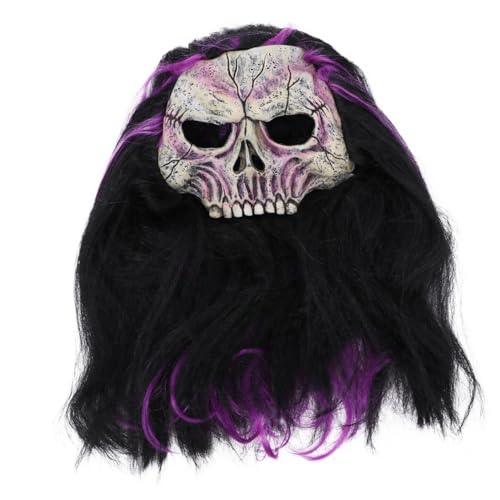 GALPADA 1 Stk Haare Bucktooth Skull Maske Albtraum Kostüm Halloween-horror Maskerade Mit Stock Gruselige Maske Neuheit Halloween-maske Halloween Gruselig Halloween-skelett Emulsion GALPADA 1 Stk Haare Bucktooth Skull Maske Albtraum Kostüm Halloween-horror Maskerade Mit Stock Gruselige Maske Neuheit Halloween-maske Halloween Gruselig Halloween-skelett Emulsion von GALPADA
