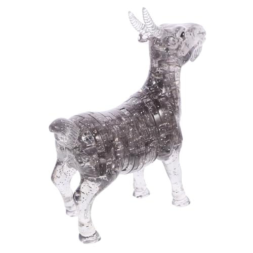 GALPADA 1 Stück Kristallpuzzle Ziege Ziegenspielzeug 3D-Puzzles Weihnachtsbock Spaß Für Ziege Desktop-Ornament 3D-Puzzle Für Kristallziege Puzzle-Ziege Ziegenzeug Ziegenliebhaber Grey von GALPADA