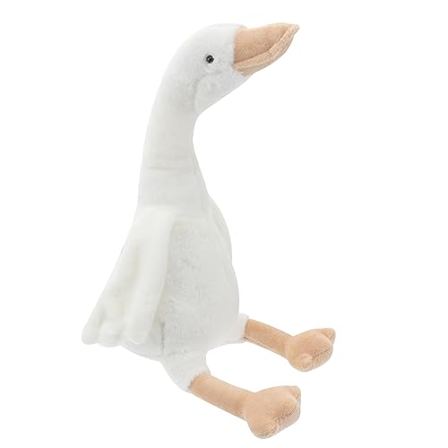 GALPADA 1 Stück Schwan Puppe Beruhigende Puppe Knuddelig Stofftierpuppe Karikatur Gänsefigur-Puppe Riesiges Gänse-stofftier Süßes Stofftier Gans Gans Pp Baumwolle Weiß von GALPADA