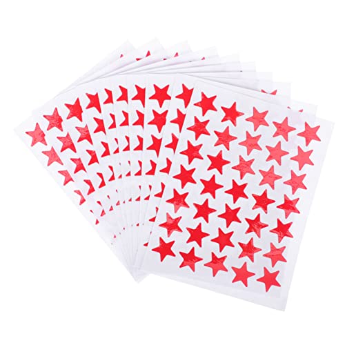 GALPADA 10 Blatt Selbstklebende Belohnungssterne Aufkleber für Rote Fünfzackige Sterne für Partys und Kreative Dekorationen GALPADA 10 Blatt Selbstklebende Belohnungssterne Aufkleber für Rote Fünfzackige Sterne für Partys und Kreative Dekorationen von GALPADA