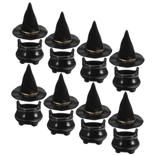 GALPADA 10 Sätze Teiliges Miniatur Halloween Hexenhut und Kessel Dekorationen für DIY Mikrolandschaften Partyzubehör Schwarz Niedlich für Tisch und Schrankdeko GALPADA 10 Sätze Teiliges Miniatur Halloween Hexenhut und Kessel Dekorationen für DIY Mikrolandschaften Partyzubehör Schwarz Niedlich für Tisch und Schrankdeko von GALPADA
