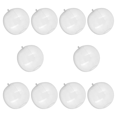 GALPADA 10 Stück Aufblasbare Transparente Strandbälle für Diy Party Zubehör für Sommer Pool Spiele Wasserspaß im Freien Interaktive und Langlebig von GALPADA