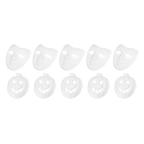 GALPADA 10 Stück DIY Papiermasken Weiße Blanko Masken Handbemalen für Halloween und Kostümpartys Kreative Maskerade Masken für Erwachsene GALPADA 10 Stück DIY Papiermasken Weiße Blanko Masken Handbemalen für Halloween und Kostümpartys Kreative Maskerade Masken für Erwachsene von GALPADA
