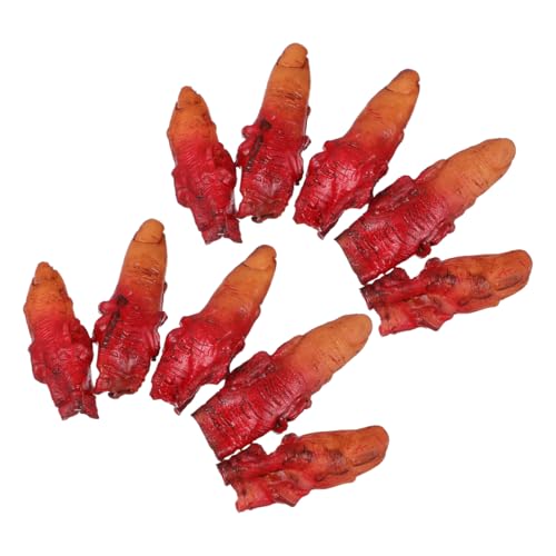 GALPADA 10 Stück Gebrochene Finger Party Halloween Blutige Kleine Blutige Finger Halloween Abgetrennte Gebrochene Körperteile Requisiten Dekorationen von GALPADA